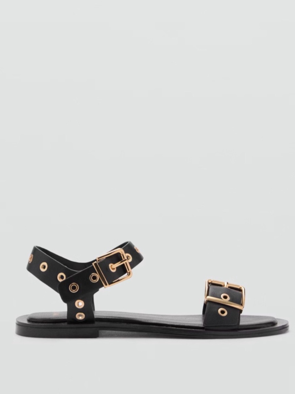 MANGO strap sandals with buckles and eyelet details
